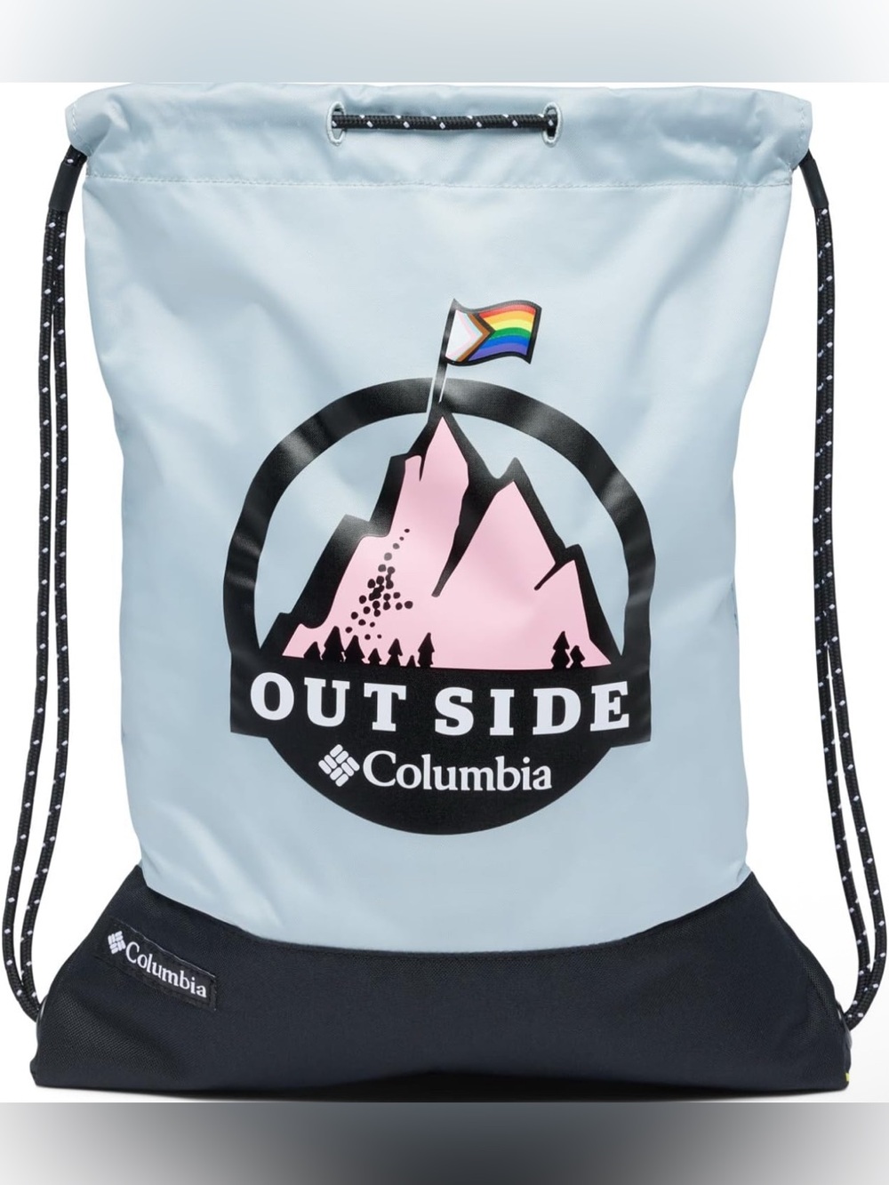 NEW Columbia Zigzag UNISEX Drawstring Pack Travel Bag One Size Pride Flag NWT